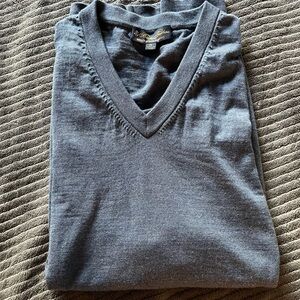 Brooks Brothers Charcoal V-Neck Sweater